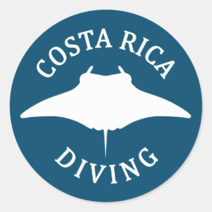 Simning med Manta Ray - Costa Rica-Dykan Runt Klistermärke