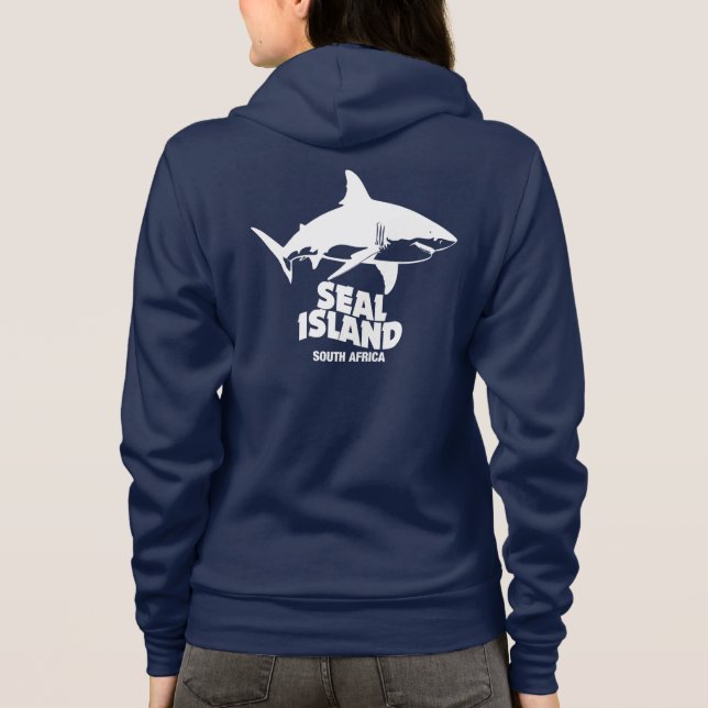 Simning med Underbara vithajar - Sealön T Shirt (Baksida)