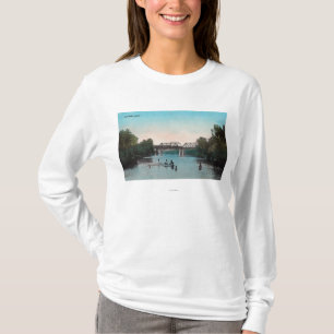 Simning och rodd i vinter sjön t shirt
