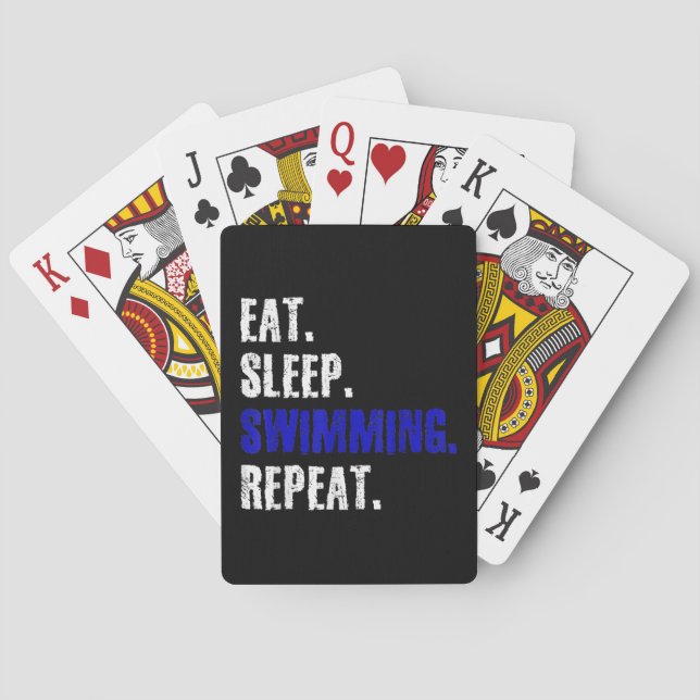 Simning och simmande design, sommargåva casinokort (Baksidan)