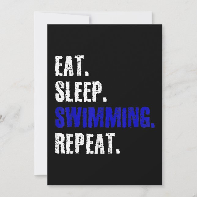 Simning och simmande design, sommargåva julkort (Framsida)