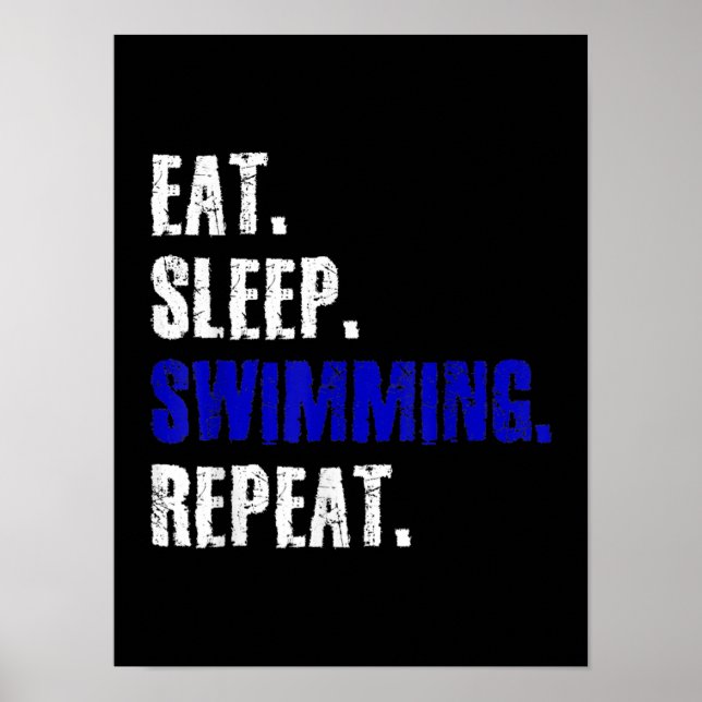 Simning och simmande design, sommargåva poster (Framsidan)