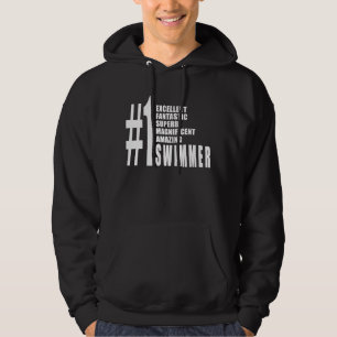 Simning och simmare: Numrera en simmare Hoodie