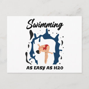 Simning så enkelt som H2O - Rolig simdesign Vykort