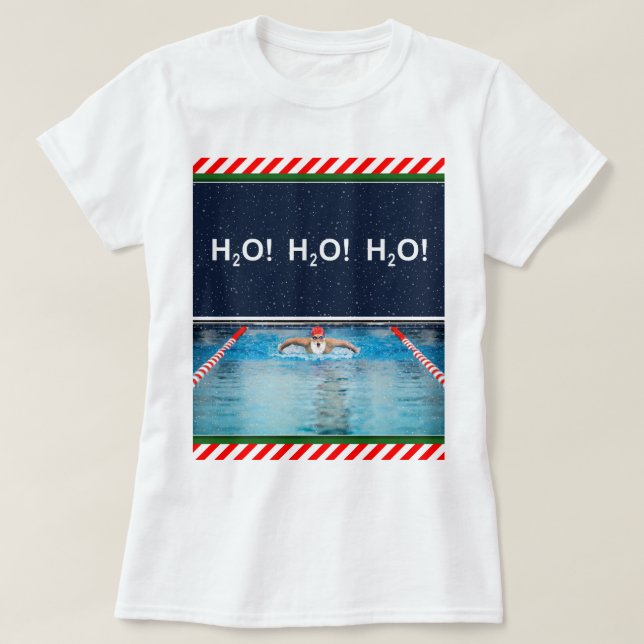 Simning Simmare Jul T Shirt (Design framsida)