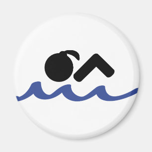 simningflicka magnet