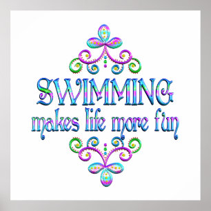 Simningroligt Poster
