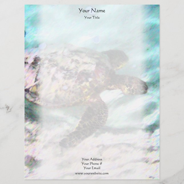 Simningsköldpaddabrevhuvud Brevhuvud (Framsida)