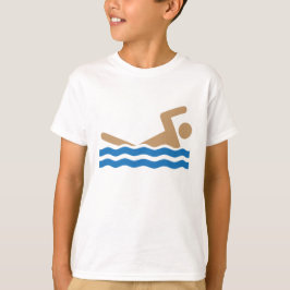 Simningsymbolspictograph i färg tee