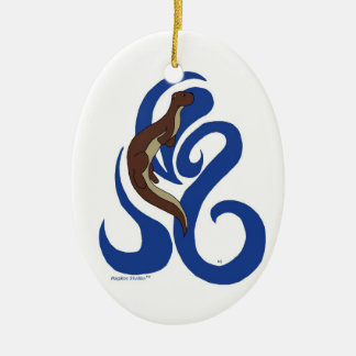 Simningutterprydnad Julgransprydnad Keramik