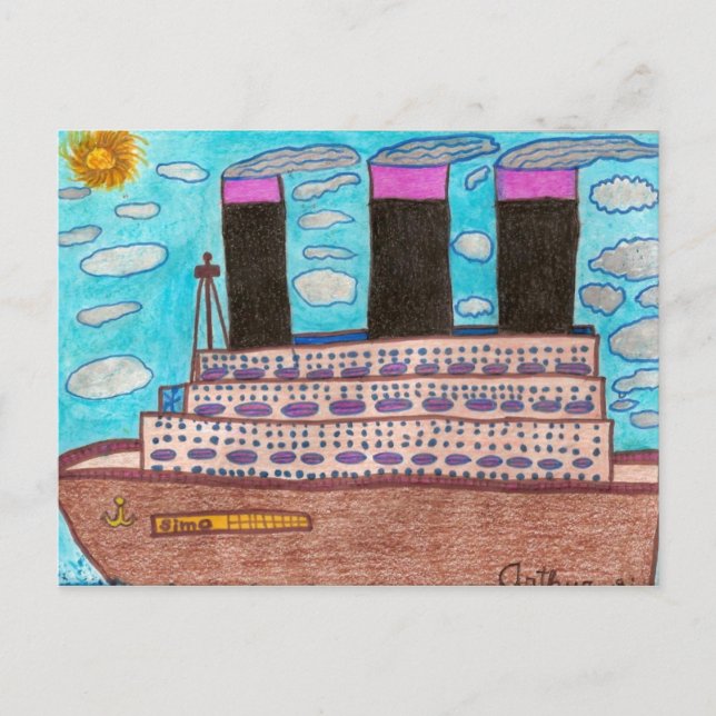 Simo Gå runt Frakt Vykort (Framsida)