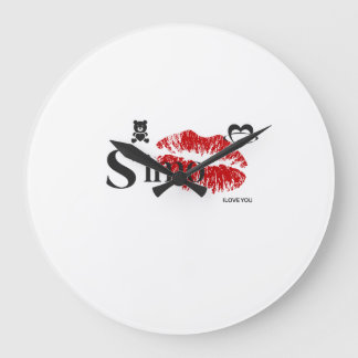 Simo I Love You ❤️ | Romantisk Kärleksdesign Stor Klocka