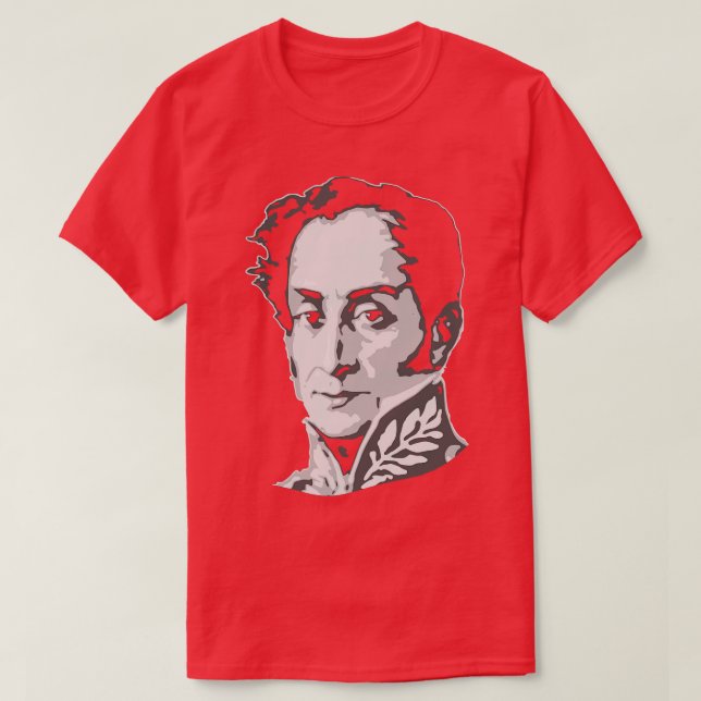 Simon Bolivar Black and White T Shirt (Design framsida)