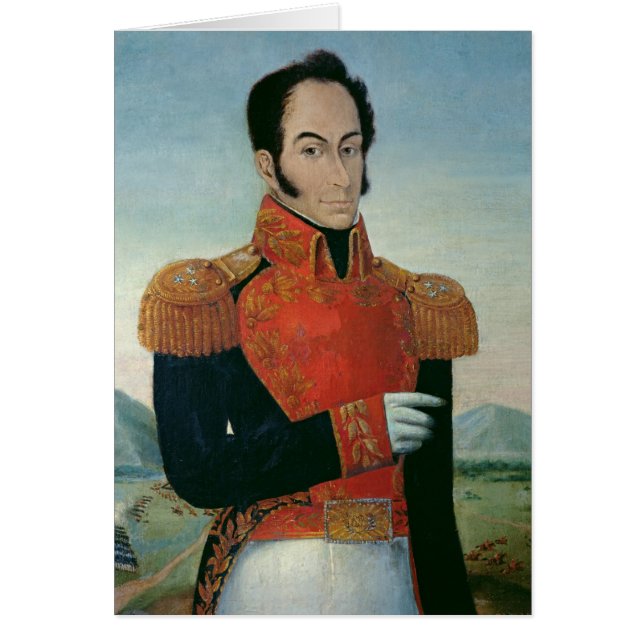 Simon Bolivar Hälsningskort (Framsidan)