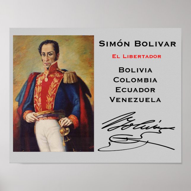 Simón Bolivar* Wall Poster (Framsidan)