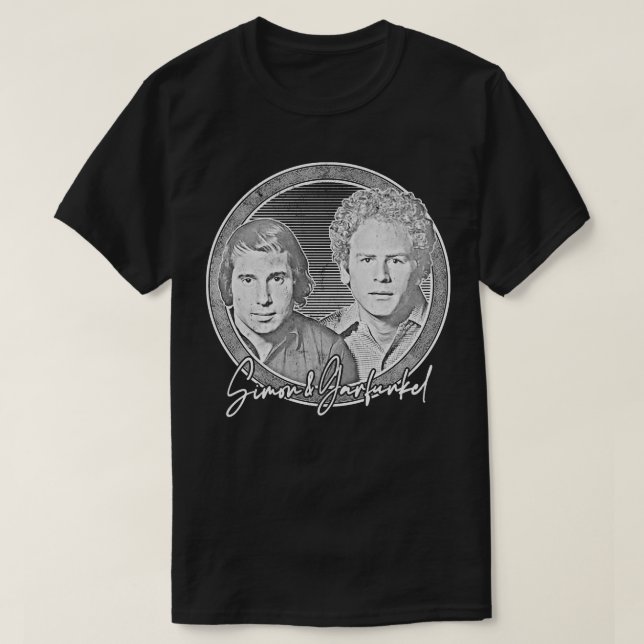 Simon Garfunkel Retro Stil Fläkt Design T Shirt (Design framsida)
