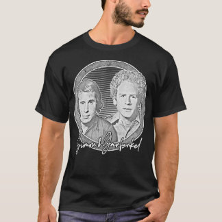 Simon Garfunkel Retro Stil Fläkt Design T Shirt