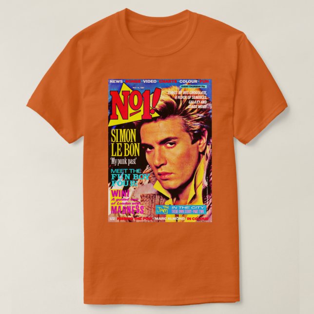 Simon Le Bon Duran Duran T Shirt (Design framsida)