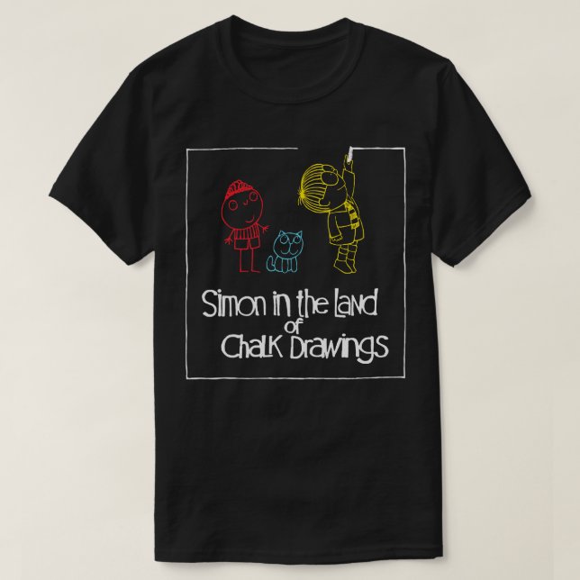 Simon och delstaten Chalk Teckning T Shirt (Design framsida)