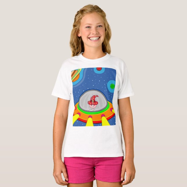 Simon och rymdskeppet t shirt (Hel framsida)