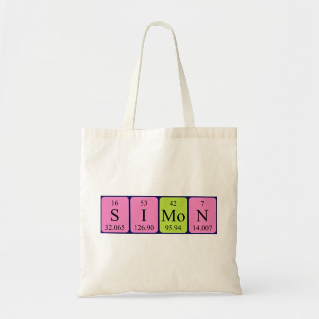Simon Periote bord namn tote bag Tygkasse (Framsidan)