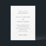 Simon Simple Elegant bröllop Inbjudningar<br><div class="desc">Inbjudan till elegant bröllop som innehåller en enkel design med dina detaljer i serif och script typsnitt.</div>