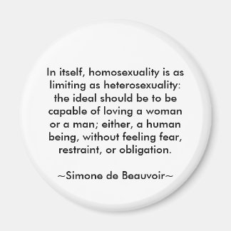 Simone de Beauvoir-citat Magnet