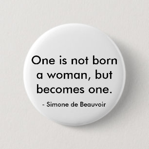 Simone de Beauvoir citationstecken Knapp