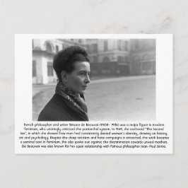Simone de Beauvoir - Feminist Vykort