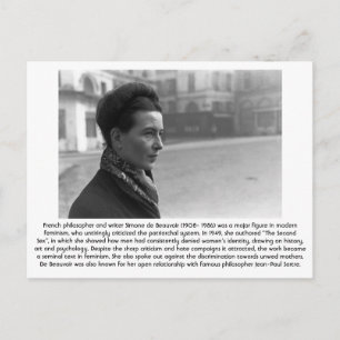 Simone de Beauvoir - Feminist Vykort