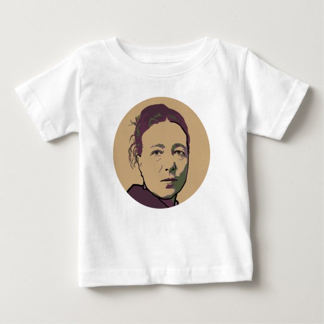 Simone de Beauvoir T Shirt (Framsida)
