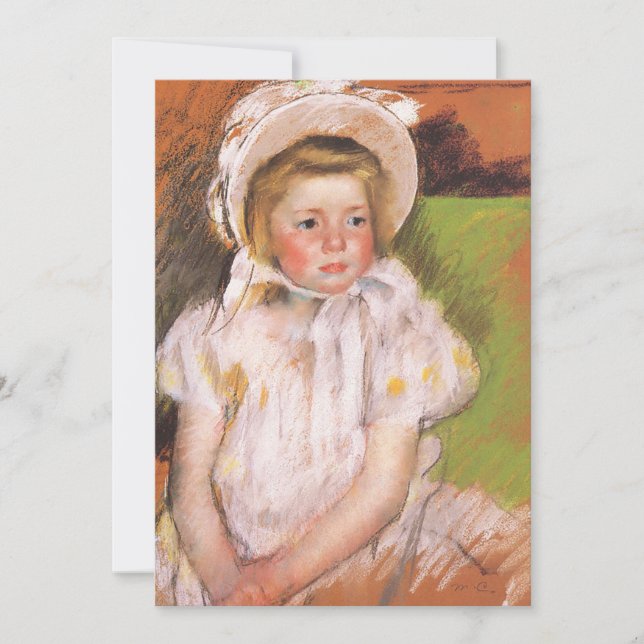 Simone i en vit Bonnet | Mary Cassatt (Framsida)