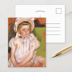 Simone i en vit Bonnet Mary Cassatt Vykort