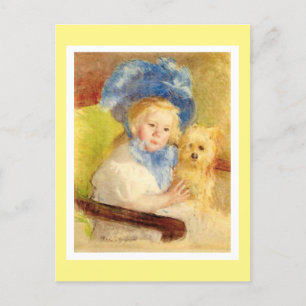 Simone in a Large Plumed Hat, av Mary Cassatt Helg Vykort