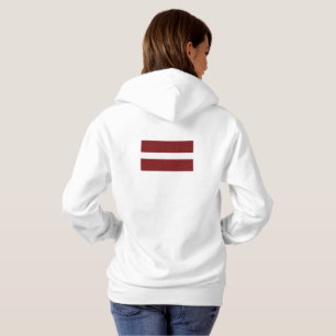 Simone Modern Lettlands Flagga Souvenir, Backside T Shirt