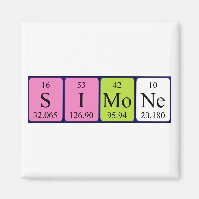 Simone Periodisk magnet bord namn (Framsidan)