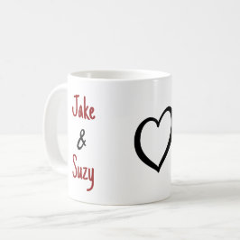 Simone Valentine Namn Heart Coffee Mugg