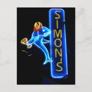 Simons Gorgant Neon-kort Vykort