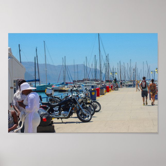 Simon's Town Marina Harbour South Afrika Poster (Framsidan)