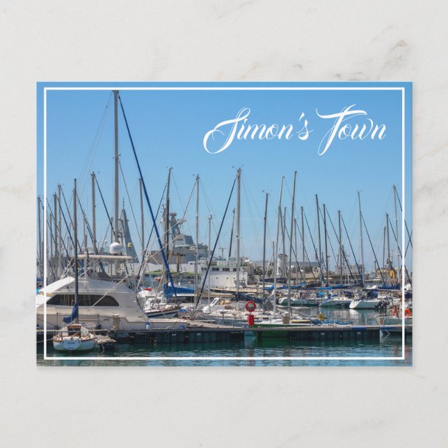 Simon's Town Navy Harbor South Afrika Vykort (Framsida)