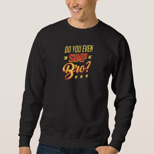 Simp Bro Meme Nation Funny Millennium Incel Lång Ärmad Tröja (Framsida)