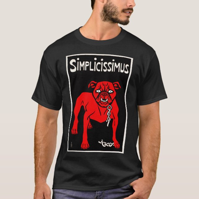 Simpissimus - Vintagens Hund Tecknad Tee Shirt (Framsida)