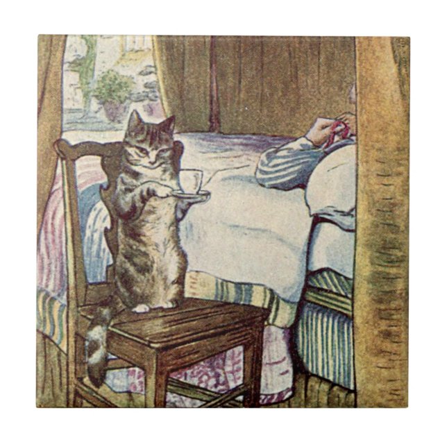 Simpkin kattserveteaen - Beatrix potter Kakelplatta (Framsidan)
