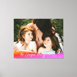 Simple 1 Photo Full Coverage - Script Text Overlay Canvastryck