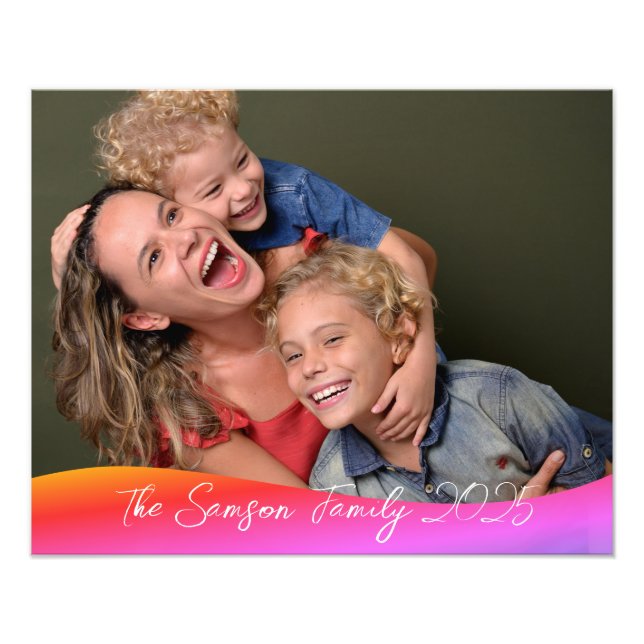 Simple 1 Photo Full Coverage - Script Text Overlay Fototryck (Framsidan)