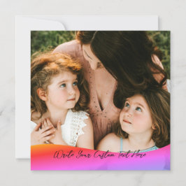 Simple 1 Photo Full Coverage - Script Text Overlay Inbjudningar