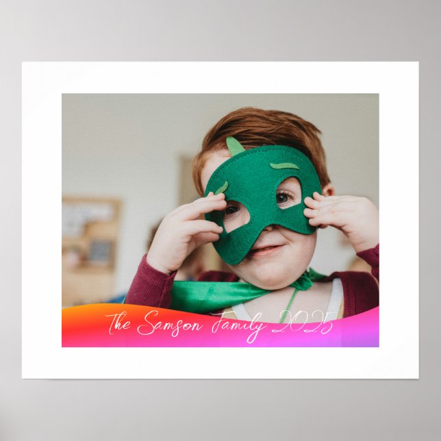 Simple 1 Photo Full Coverage - Script Text Overlay Poster (Framsidan)