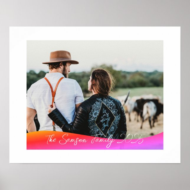 Simple 1 Photo Full Coverage - Script Text Overlay Poster (Framsidan)