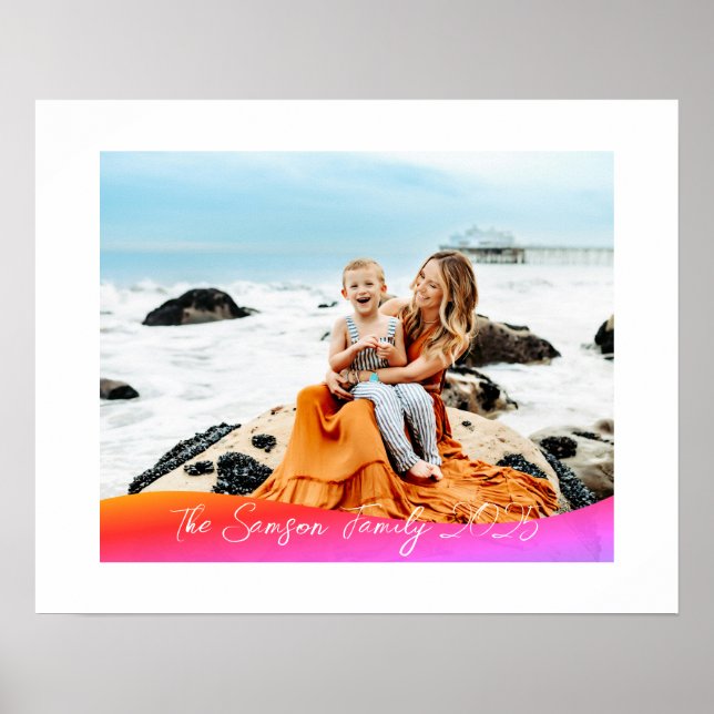 Simple 1 Photo Full Coverage - Script Text Overlay Poster (Framsidan)