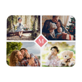Simple 4 Family Photo Collage Magnet